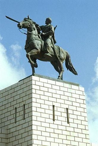 Statue of Sayyid Mohammed Abdullah Hassan in Mogadishu, Somalia.