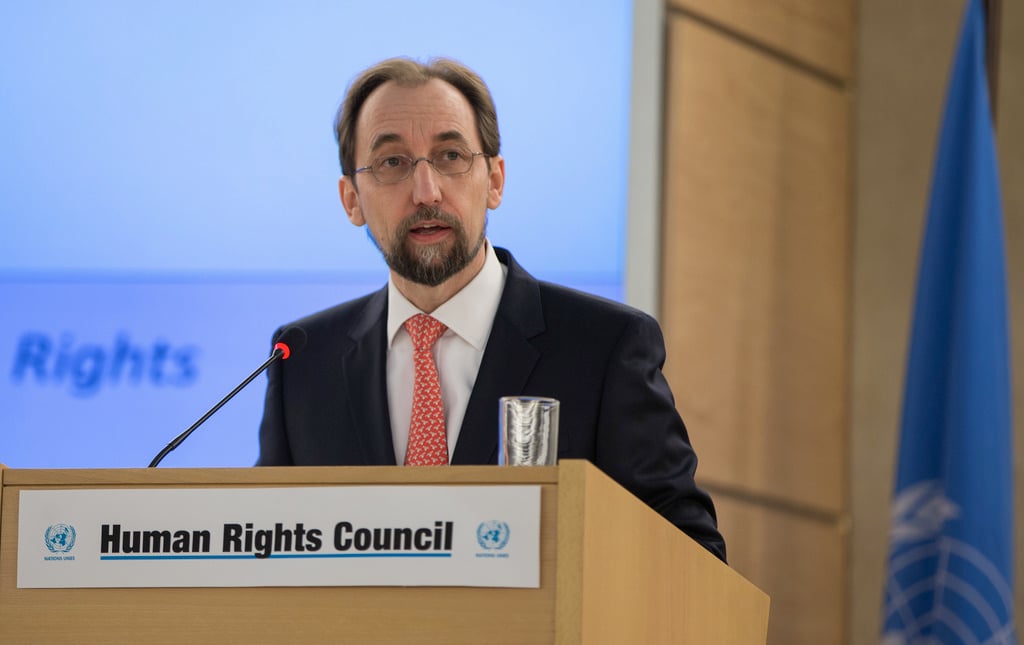 UN High Commissioner For Human Rights Zeid Ra ad Al Hussein Condemns 