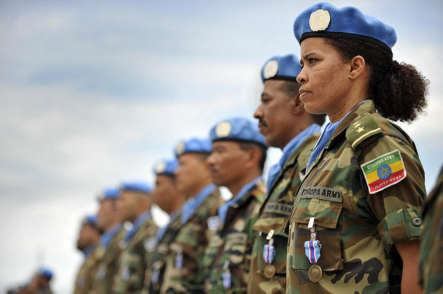 Female peacekeeper, courtesy United Nations Photo/Flickr (CC BY-NC-ND 2.0)