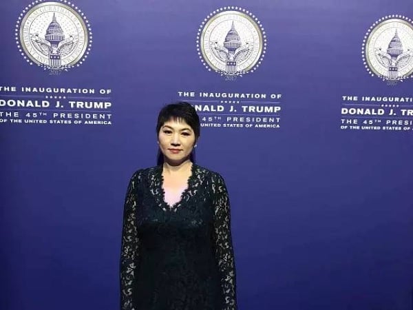 Qiaowai CEO Ding Ying at Trump inauguration (Qiaowai),