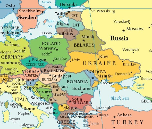 Country Map Of Eastern Europe World Map