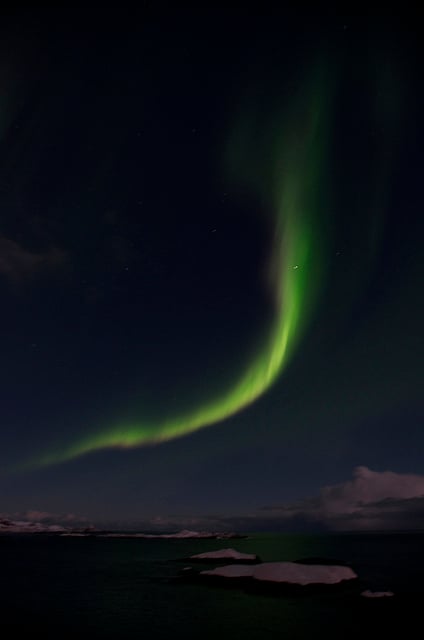 The Northern Lights in A, Lofoten Islands, Norway. (c) Mia Bennett 2013