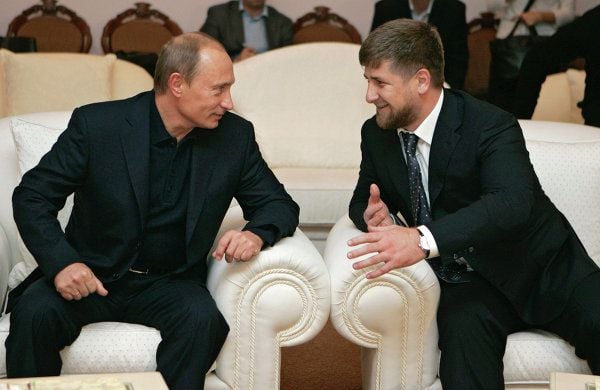 Russian President Vladimir Putin chats with Chechan leader Ramzan Kadyrov. The arrest of Kadyrov supporters in connection with the murder of opposition leader Boris Nemtsov has caused a rift amongst Putin's staunchest supporters. Photo: moroccantimes.com