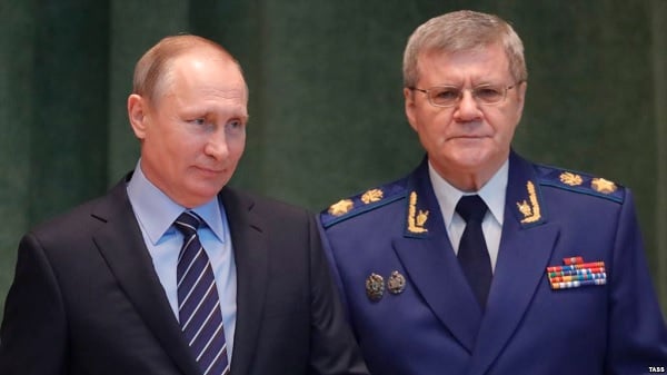 Vladimir Putin and Yury Chayka (Current Time)
