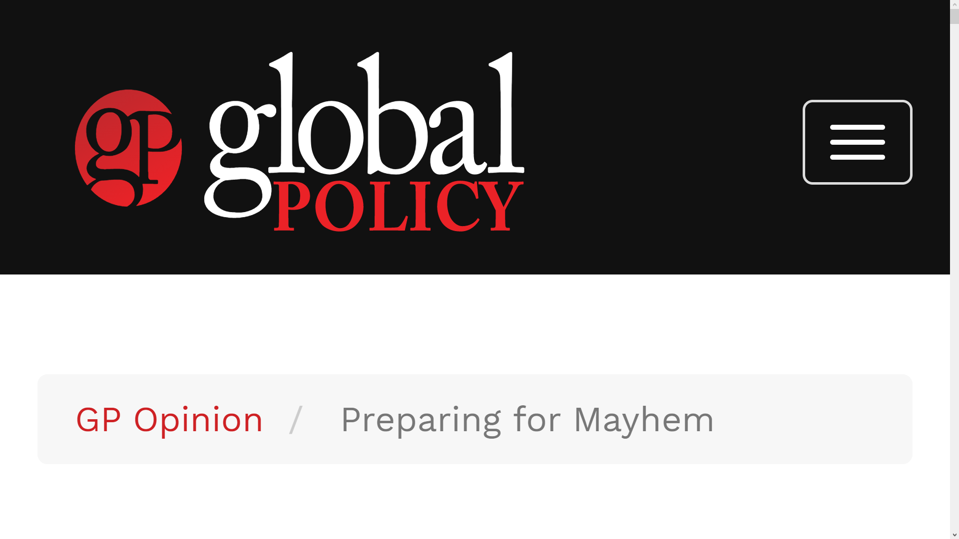 Preparing for Mayhem