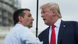 Republican presidential candidates Ted Cruz and Donald Trump hosted a rally to oppose the Iran Deal in Washington, D.C., on Sept. 0, 2015. (Photo: updatednews.ca)