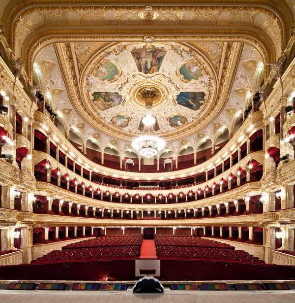 Audience hall of Odessa Opera and Ballet Theater in Ukraine. (Photo Credit: Alex Levitsky & Dmitry Shamatazhi)