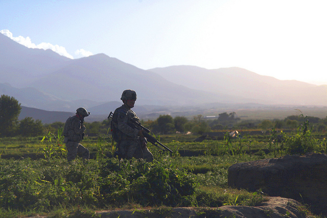 U.S. soldiers patrol the area in support of Afghan elections in 2010 (Photo: The U.S. Army via Flickr).