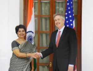 William J. Burns with his Indian counterpart, Nirupama Rao (Source: U.S. State Department)