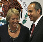 Chilean President Michelle Bachelet Visits Mexico