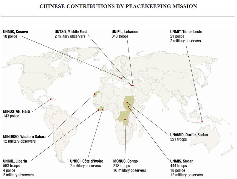 Chinese Peacekeepers Around the World