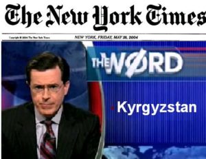 New York Times, or Colbert Report?