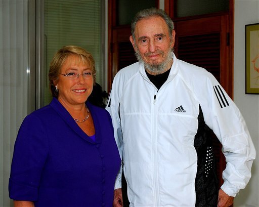 Bachelet's visit to the island Bachelet's visit to the island