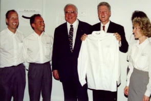 Clinton as Opel Worker