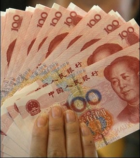 Forget about Andrew Jackson (on the $20 bill); it's Chairman Mao who's flooding the market!  China's loose monetary policy is creating a bubble waiting to burst.  Source:  Google Images