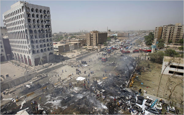 Iraqi Foreign Ministry after a bomb attack Wednesday.  Source: NYTimes
