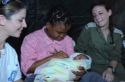 A birth this week in Haiti at the field hospital of the Israel Defense Forces.  Source: IDF