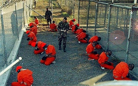 Prisoners at Guantanamo (Photo: http://www.telegraph.co.uk)