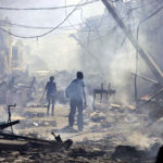 Moments after the Jan. 12 earthquake.