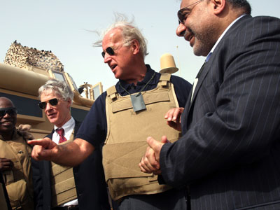 Joe Biden on a 2007 visit to Iraq