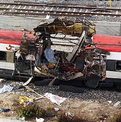 Coordinated bombings of trains in Madrid killed 191 people and injured 1,900 - photo credit CBC