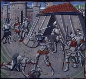 The execution of Christian knight "Reynald Kalk" by Saladin