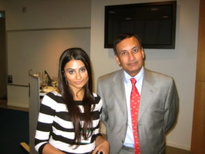 Zainab Jeewanjee with Ambassador Hussain Haqqani 