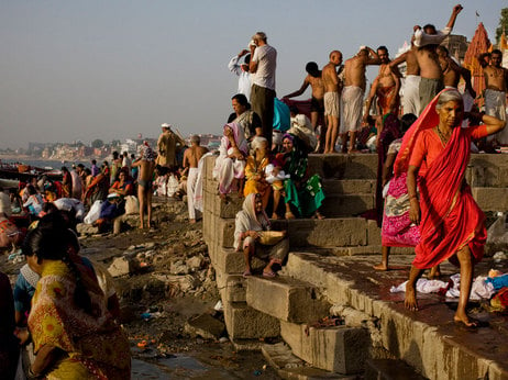 "Morning at a ghat" Source: NPR