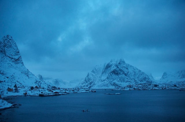 Reine, Lofoten Islands, Norway. (c) Mia Bennett, January 2013.