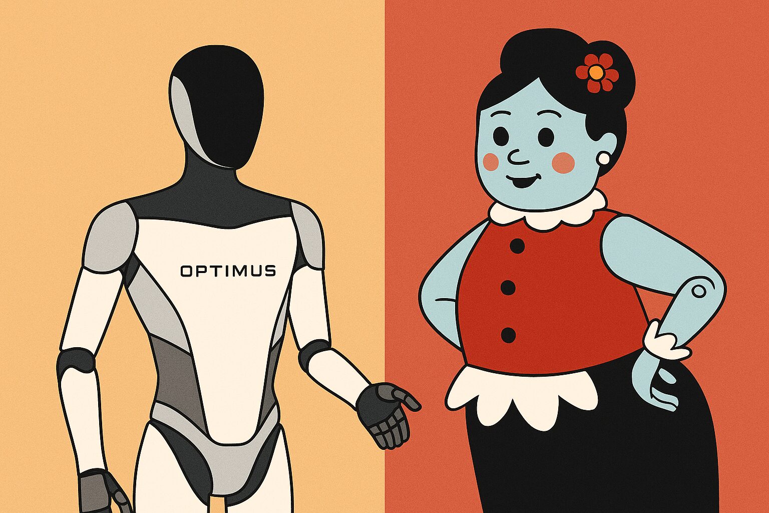 Can Tesla’s Optimus Outsmart China’s Red Rosie?