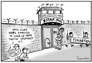 A.Raja, Suresh Kalmadi, M. Kanimzohi, J. Reddy, K.S. Naidu, Amar Singh have graced Tihar Jail with their presence in 2011