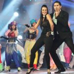 A Bollywood starlet and cricketer perform at the 2010 IPL Awards. Categories include "Best Dressed" player. <br> Source: Times of India