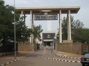 Entrance to the Ugandan Parliament - Photo Credit: Peter Price
