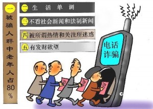 a typical public service announcement warning against "telephone scams"